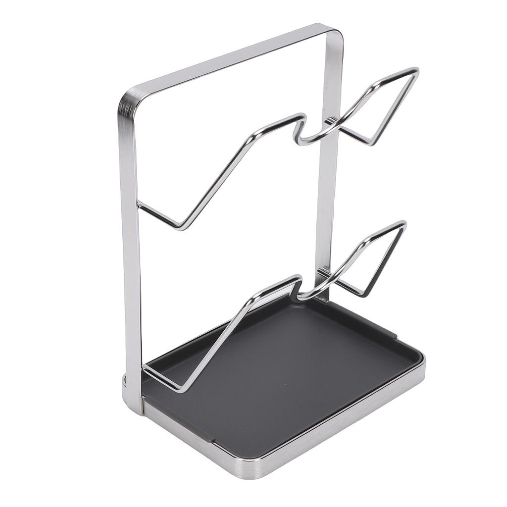Countertop Pot Lid Holder Stainless Steel Cutting Board Organizer Pot Pan Lids Rack for Kitchen