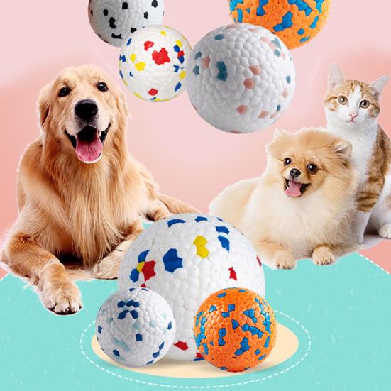 Yousheng Dog Ball Toy High Elastic Bite Resistant Anxiety Relief with Unique 3D Protrusions for Aggressive Chewers Interactive Pet Supplies