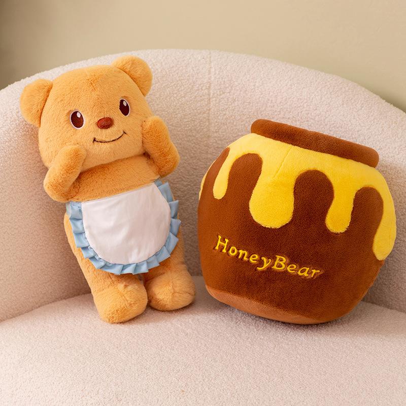 Honey jar butter bear doll cream bear plush doll cute couple giving girlfriend birthday gift