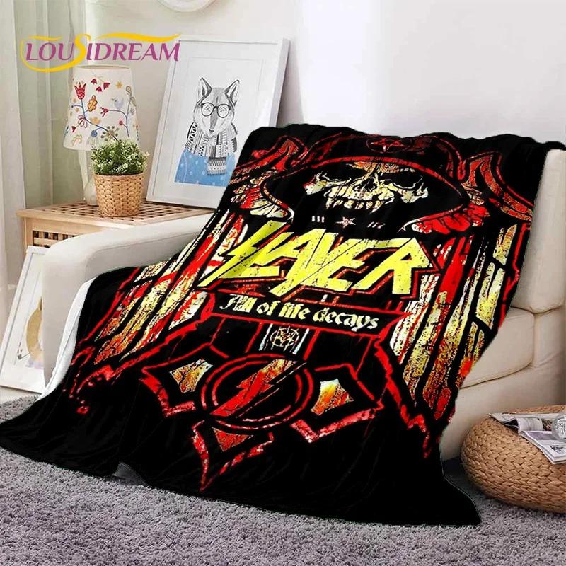 Rock Slayer Heavy Metal Band Soft Flannel Blanket for Beds Bedroom Sofa Picnic,Throw Blanket for Cover Outdoor Leisure Nap Gift
