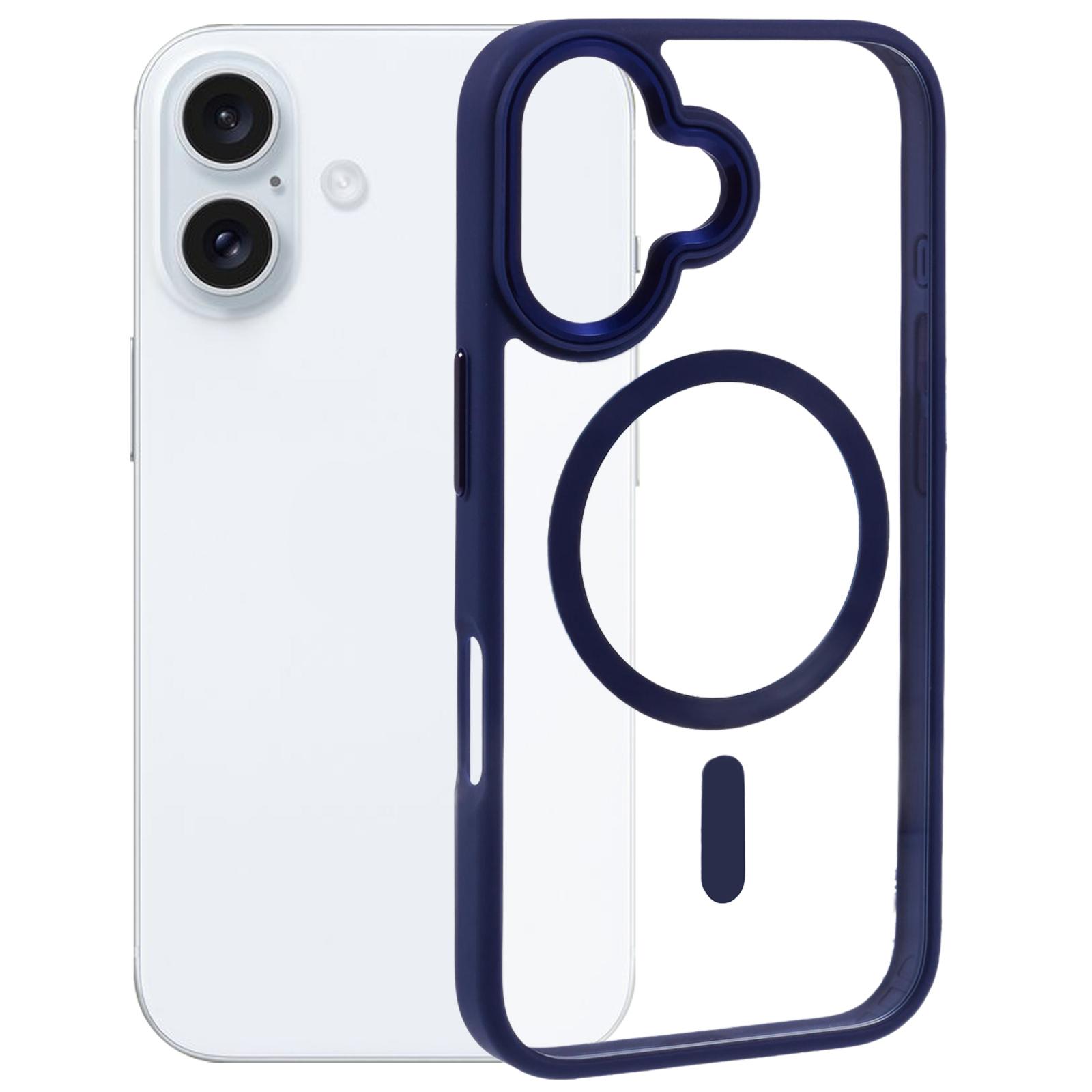 

For iPhone 16 Compatible with MagSafe Phone Case Clear PC+TPU Back Cover