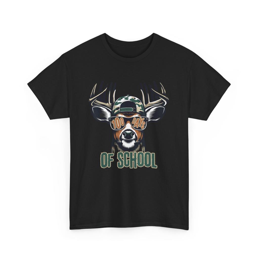 Bucked' 100 Days Of School Deer Student Boy Girls 100th Day T-Shirt Mens Womens Tees Top