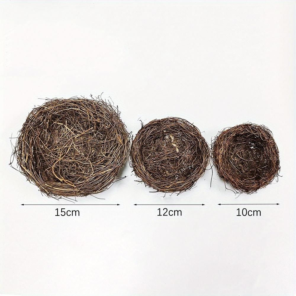 12-15cm Oster-Vogelnester Künstlich Oster-Eier Natürliches Rattan-Nest Eier-Aufbewahrung Oster-Dekoration Kinder Bastelbedarf