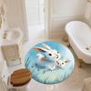 Rabbit in the Sky,Round Area Rug,Carpet Rug for Living Room Bedroom Sofa Playroom Decor,Non-slip Floor Mat