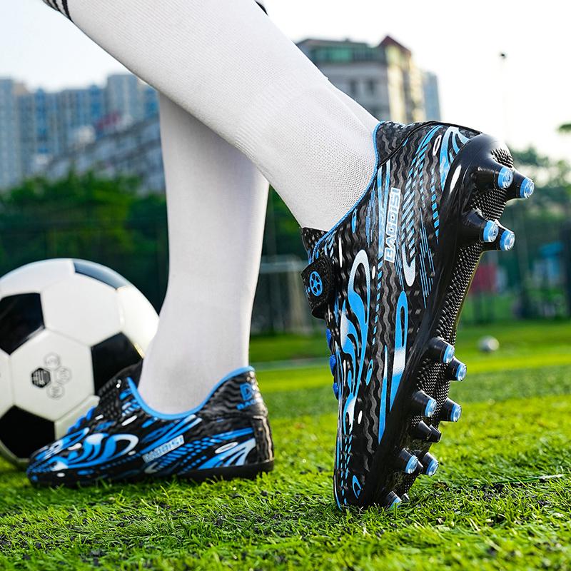 Kids Football Shoes Shock Absorption Anti-skid and Wear-resistant Long Spike Outdoor Sports Training Football Shoes