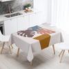 Abstract Minimalist Floral Face Lines Leaves Rectangle Tablecloth Boho  Wedding Decor Restaurant Table Kitchen