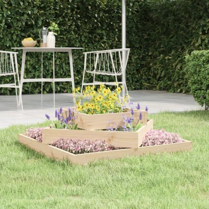 VidaXL Jardinière 83x83x27 cm Bois massif de pin 823878