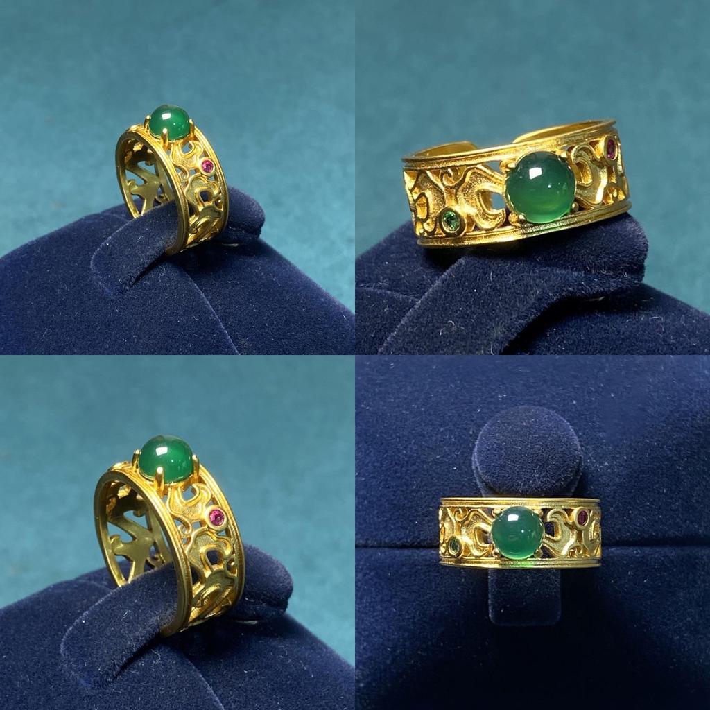Unique Design Adjustable Copper Ring With Geometric Style For Women Fashion Jewelry