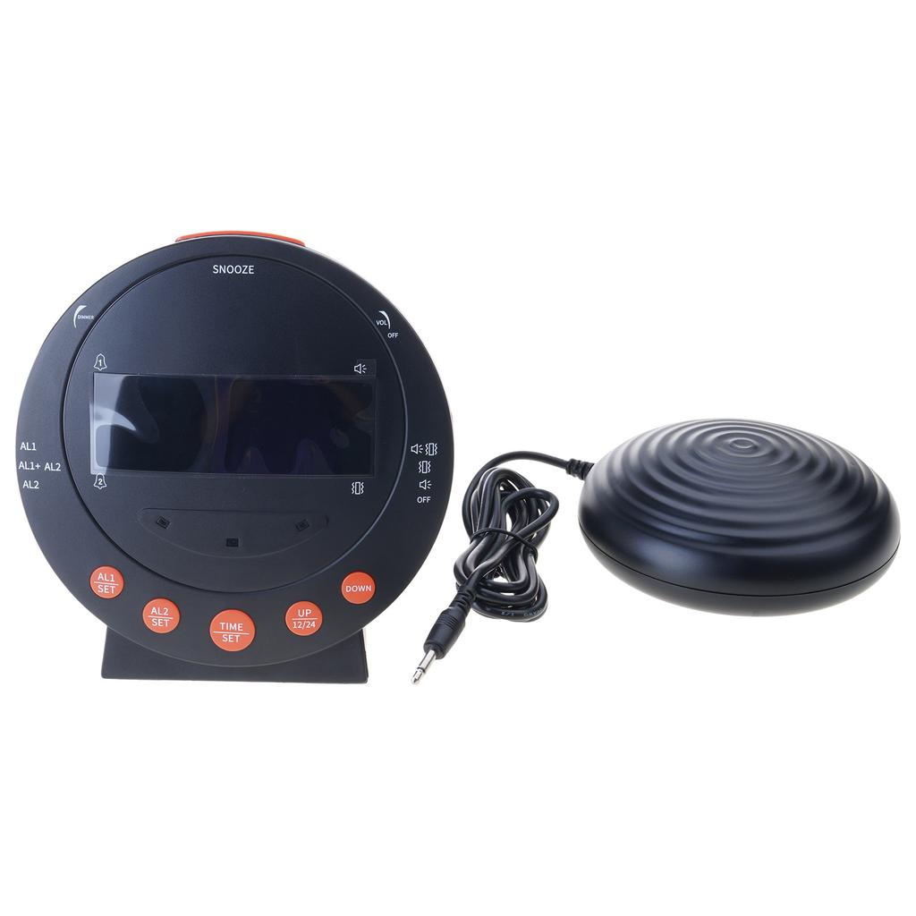 Extra Loud Vibrating Alarm Clock with Bed Shaker for Heavy Sleepers Bedroom Electronic Alarm Clock Large LED Display