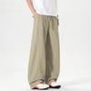 Summer loose splicing sports men's sweatpants solid color drape straight wide-leg pants men's casual pants