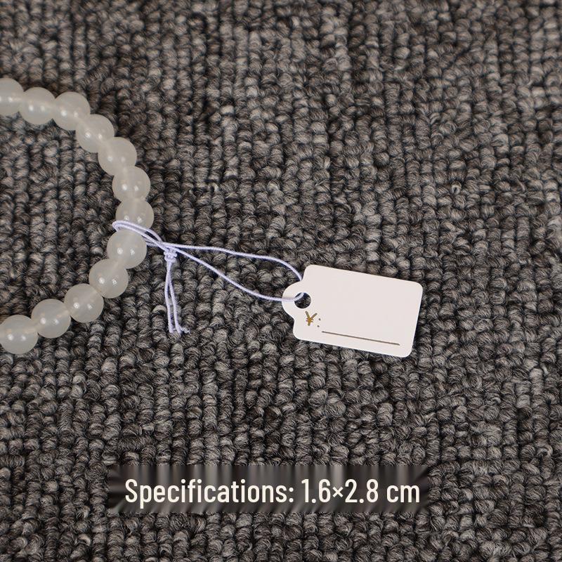 In-Stock Blank Cardboard Jewelry Tags with Elastic Rope for Clothing Accessories