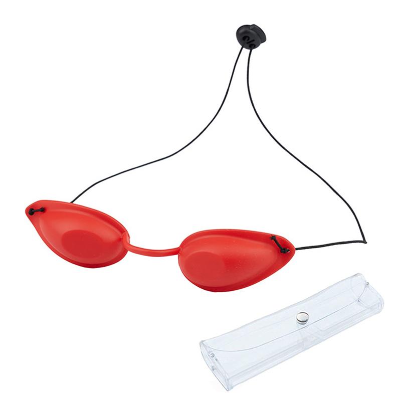 Защитные очки для лазера Мягкая маска для глаз для красоты Для IPL-лазера LED УФ-фототерапии Красный световой аппарат Аксессуары для солярия красный