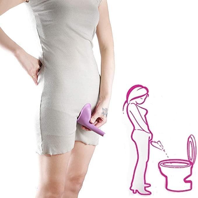 Reusable Female Urinal Silicone Women Pee Funnel Women To Pee Standing Up for Camping Outdoor Travel