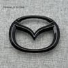 Gloss Black Logo ABS Chrome Black Car Front Hood Emblem Bonnet Badge Rear Trunk Badge For MAZDA CX-5 MAZDA3 AXELA MAZD6 MAZDA5 vf2