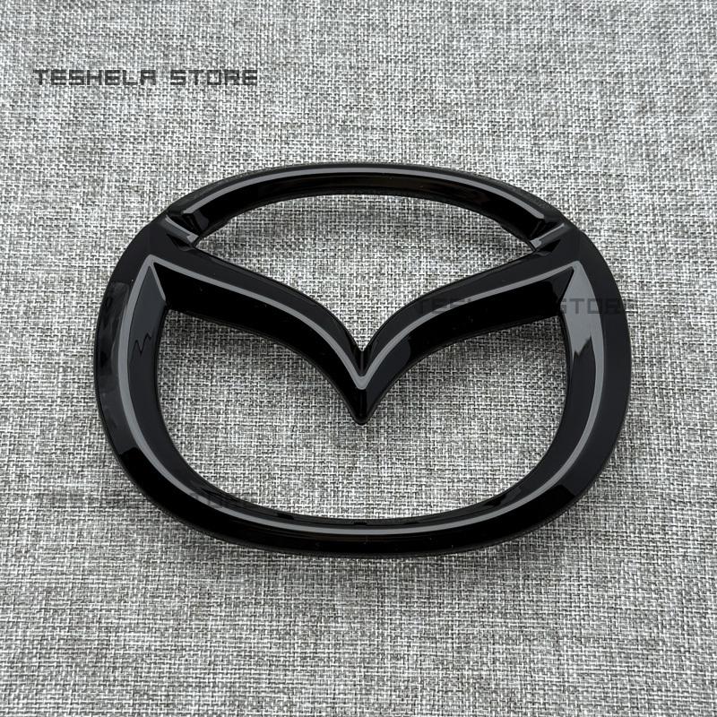 Gloss Black Logo ABS Chrome Black Car Front Hood Emblem Bonnet Badge Rear Trunk Badge For MAZDA CX-5 MAZDA3 AXELA MAZD6 MAZDA5 vf2