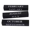 Calendario decorativo nordico bianco nero in legno semplice fai-da-te blocchi di legno decorazione per la casa