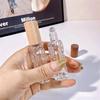 10Ml Wooden Cap Spray Bottle Clear Glass Spray Bottle Perfume Sample Vials Portable Refillable Cosmetic Empty Atomizer Gold Cap