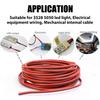 22AWG Electrical Wire 2 Pin Extension Cable Tinned Copper Cord 300V for Car Truck Motorcycle LED Light Strip Power Supply 5M/20M