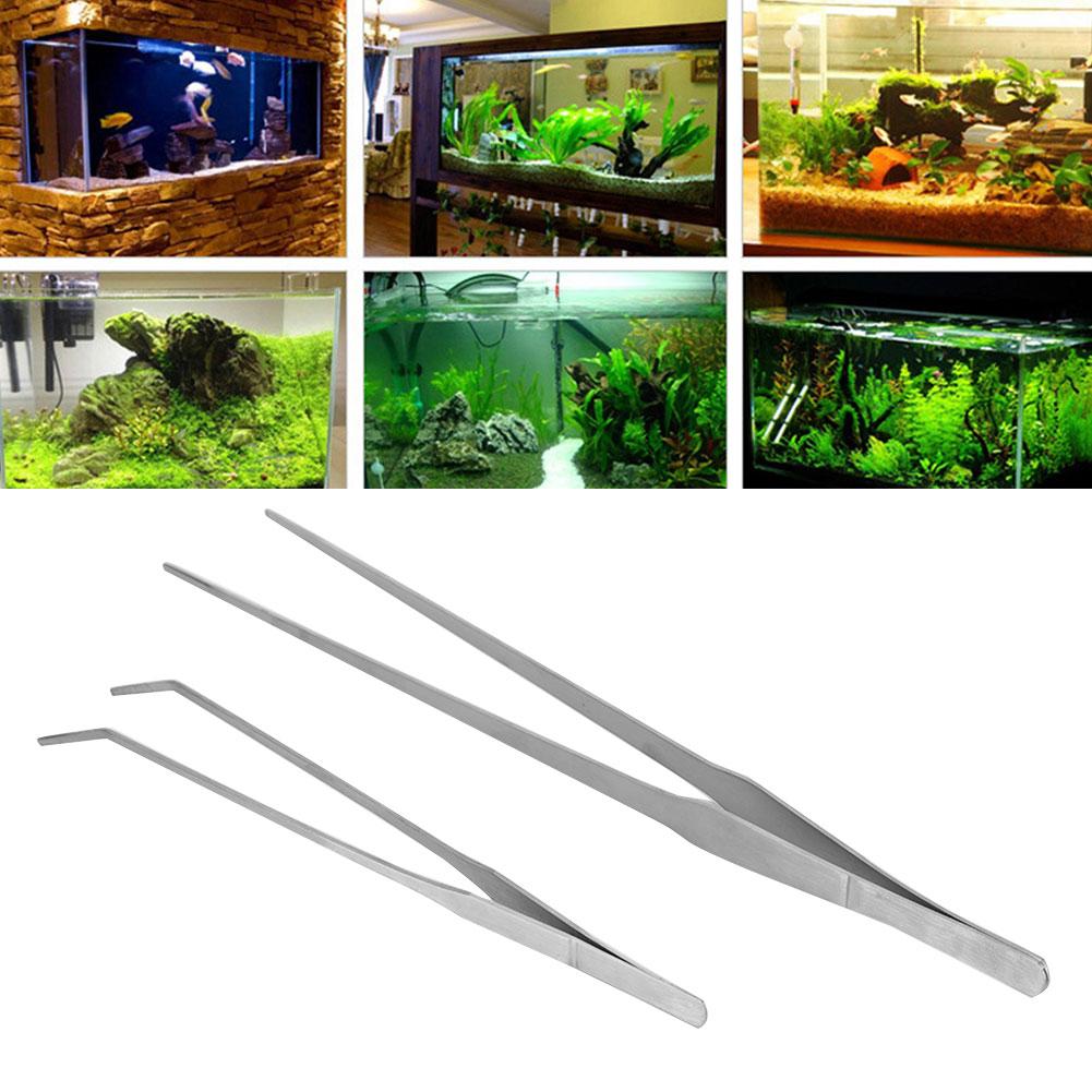 Fish   Aquarium Water Plants Planting Clip Stainless Steel Tweezers Cultivate Tool