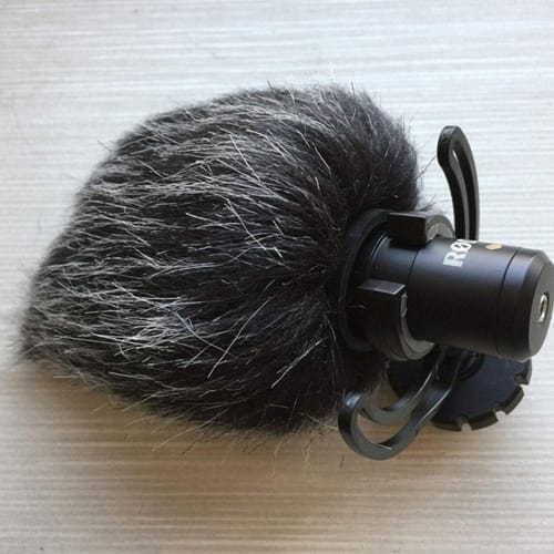 Unya Yoshino Windshield, Noise Reduction Microphone Cover, Windscreen, Foam Lapel, Faux Fur