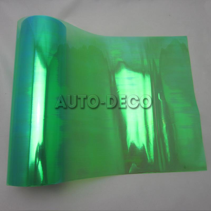 

30x60cm Car Color-Changing Film Car Styling Chameleon Headlight Taillight Vinyl Tint Sticker Light Film Wrap for Car Accessories 30cmx60cm зелёный
