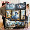 Seagull Frames Coastal Life 2D Flat Pattern Flannel Blanket, High Quality All Seasons, Home Decor, Warmth and Comfort, Perfect for Christmas Gifts.