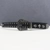 Crocodile Pattern Western Rivet Skull Leather Belt – Unisex Punk Y2K Style