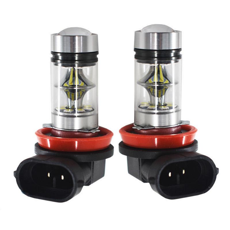 

H11 H8 100 Вт 6000 К светодиодные лампы для дальнего света сверхъяркие автомобильные аксессуары противотуманные фары прочные дневные ходовые огни Drl универсальные 2pcs