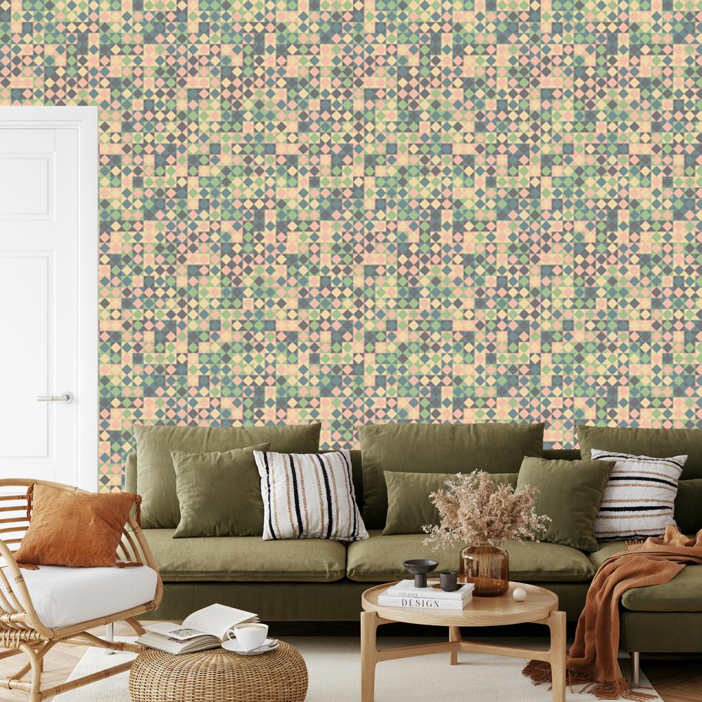Geometric Abstract Pattern Wallpaper for Living Room and Bedroom 50x1000