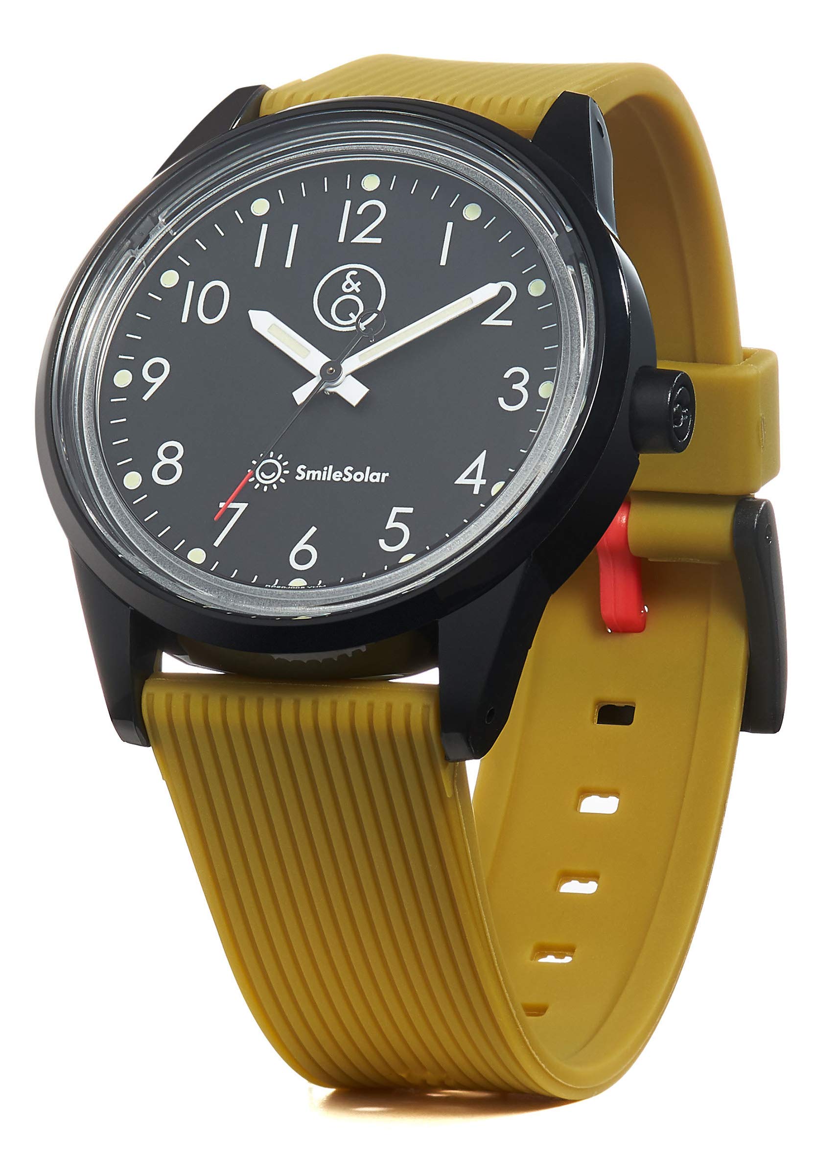 

Аналоговые часы Citizen Smile Solar с водонепроницаемым уретановым ремешком Q&Q цвета хаки, RP20J005,