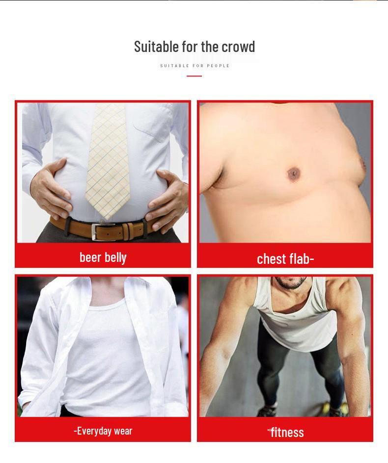 Camiseta de Fitness de Cuello Redondo para Hombre, Moldeador Corporal que Aumenta la Sudoración, Control de Abdomen