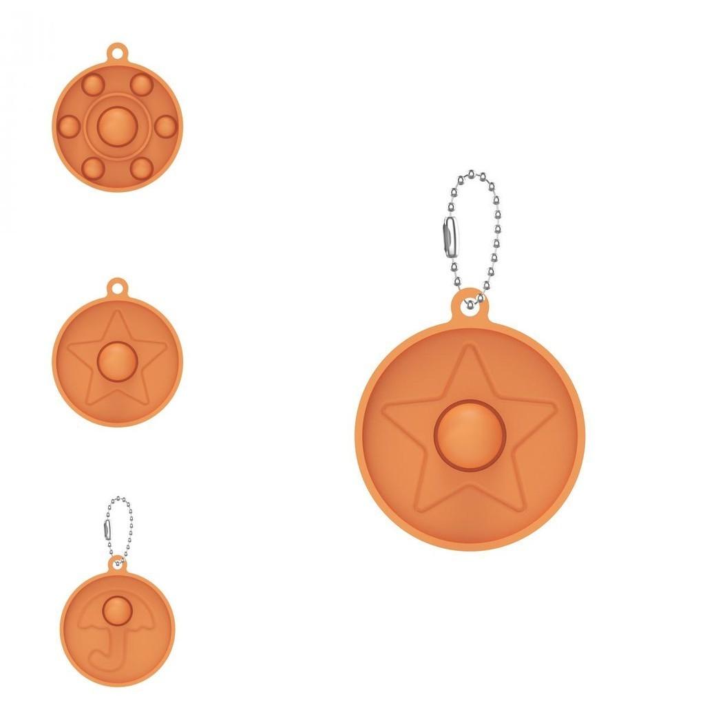 Squid Game Pop It Simple Dimple Push Bubble Keychain Pendant Fidget Toy For Stress Relief Fun