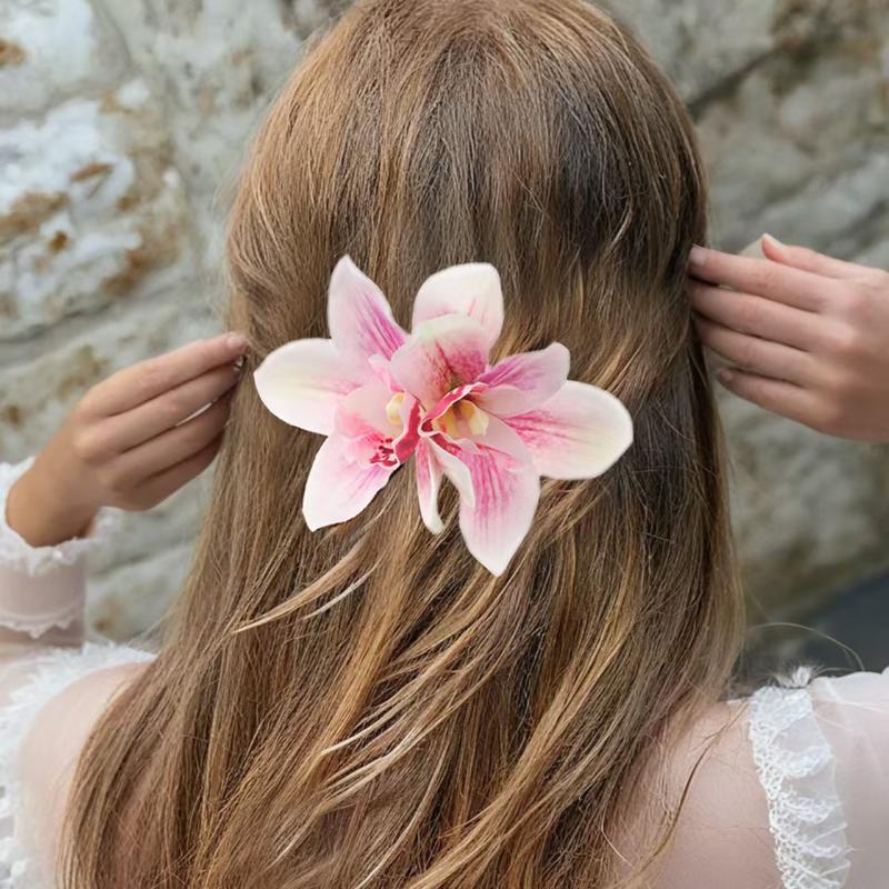 1/4 Pezzi Fiori Nuziali Hawaiani Fermagli per Capelli Barretta Bohemia Fiori di Canna Piccoli Clip per Capelli Per Accessori Capelli Matrimonio