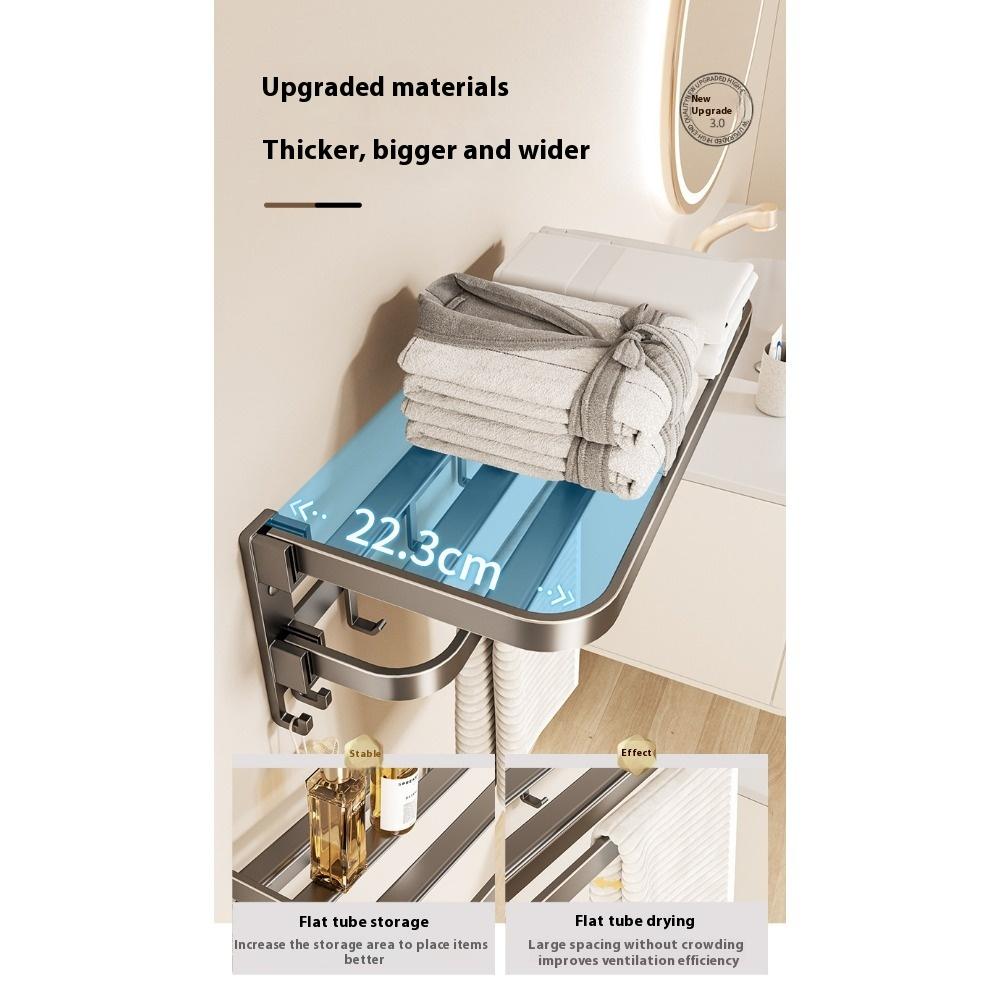 Gun Ash Handtuchhalter Ohne Bohren Toilettenregal Aufbewahrungsregal Badetuchhalter Toilette Badezimmerregal