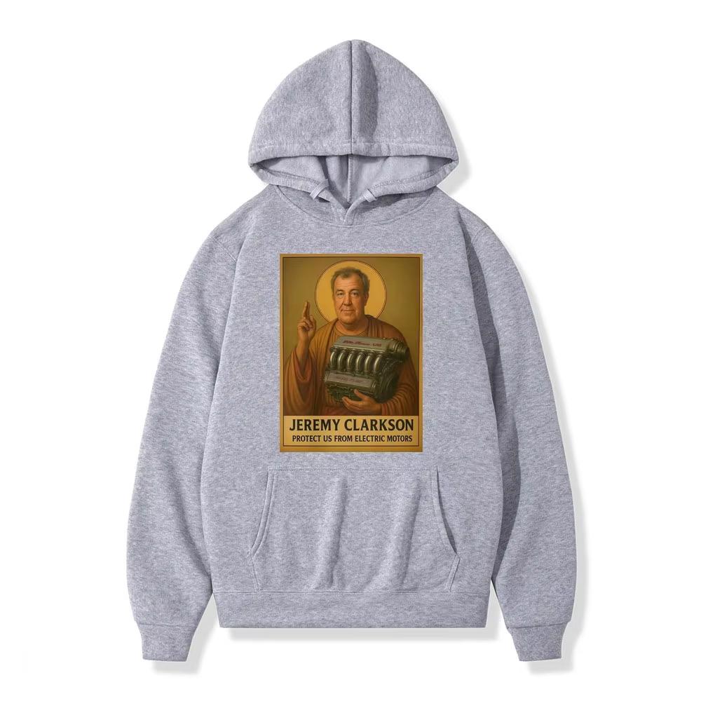 Jeremy Clarkson Protect Us From Electric Motors Men Hoodies Top Gear Funny Meme Graphic Sweatshirt Fashion Loose Pullover