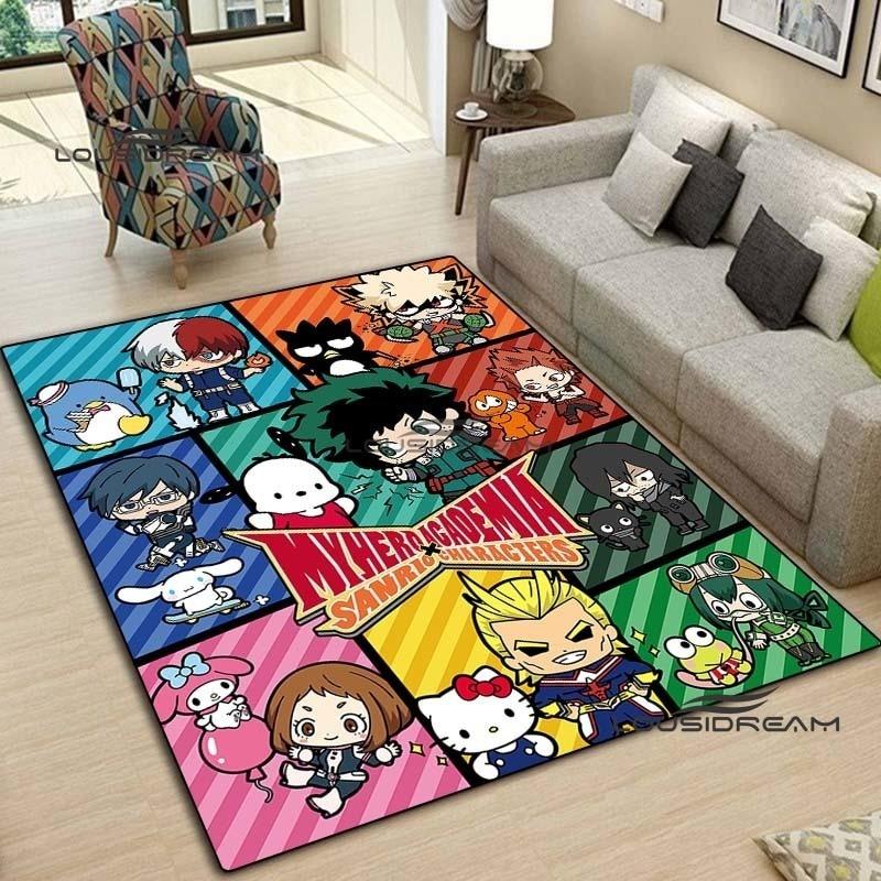 My Hero Academia Anime Koberec a kobereček Móda Domů Kreslený Dekorace Koberec obývací pokoj Ložnice Oblast Koberec pracovna Veranda podložka u postele