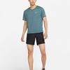 Nike Dri-Fit Miler Short Sleeve Running Top Men Tops Grey Green CU5993-387