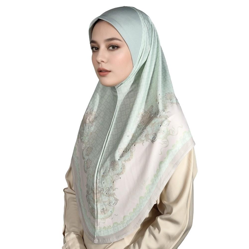Elegant Chiffon Floral Print Chiffon Hijabs Linen Multicolor Arab Lady Headscarf All-match Ethnic Turban Cap All Seasons
