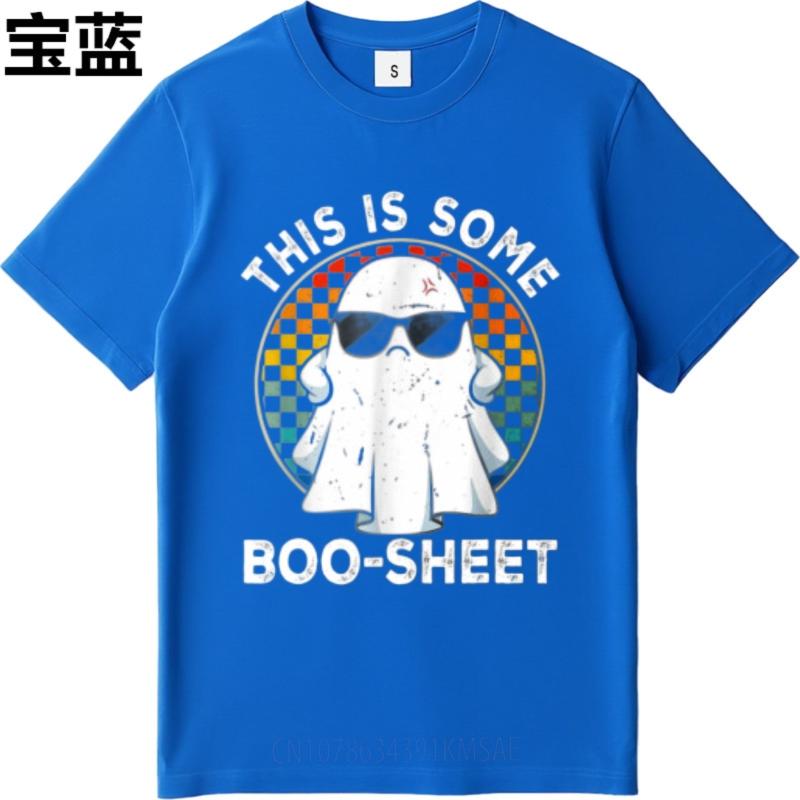 Breathable Tee Street Wear Oneck tshirt Daily Wear This Is Some Boo Sheet Ghost With Sunglasses Minimalist For him tees