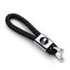 BAIJ1 2025 Car logo Keychain With Car Logo Metal Keychain Nylon Braided Rope Key Ring For BMW E90 E60 E61 E93 E87 E36 E46 E39 E53