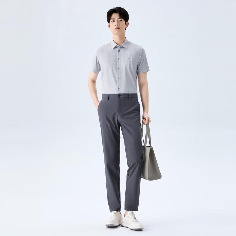 SEVEN Men's Knitted Geometric Print Short-Sleeve Shirt