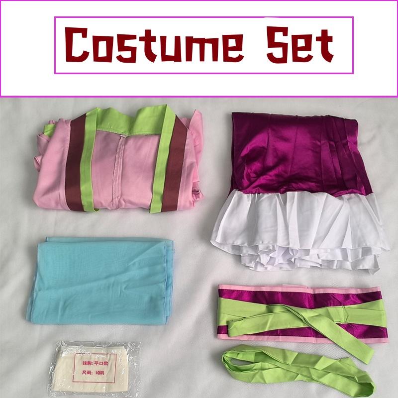 Maomao Cosplay Kostüm Perücke Anime Die Apothekerin Tagebücher Rosa Kleid Halloween Party für Frauen