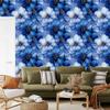 Ink Blue, Azure, Navy Blue and White Wallpaper for Living Room and Bedroom 50x1000