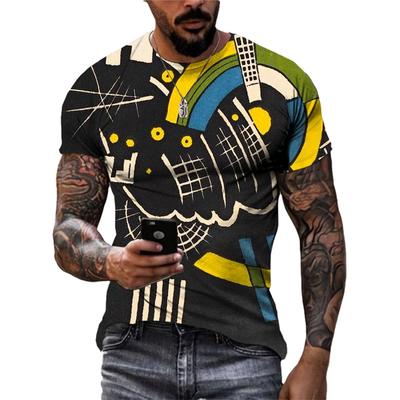 Summer Abstract Graffiti Street Style Men T-shirt 3D Printed Fashion Trend Personality Harajuku O-neck Short Sleeve Tees Top