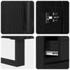 Sideboard with Drawers Black Oak Effect 69.5 x 34 x 90 cm
