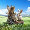 Cute Rabbit Garden Signs Easter Bunny Garden Stake Acrylic 2D Flat Lawn Stakes Rabbit Sign Easter Decoration for Garden