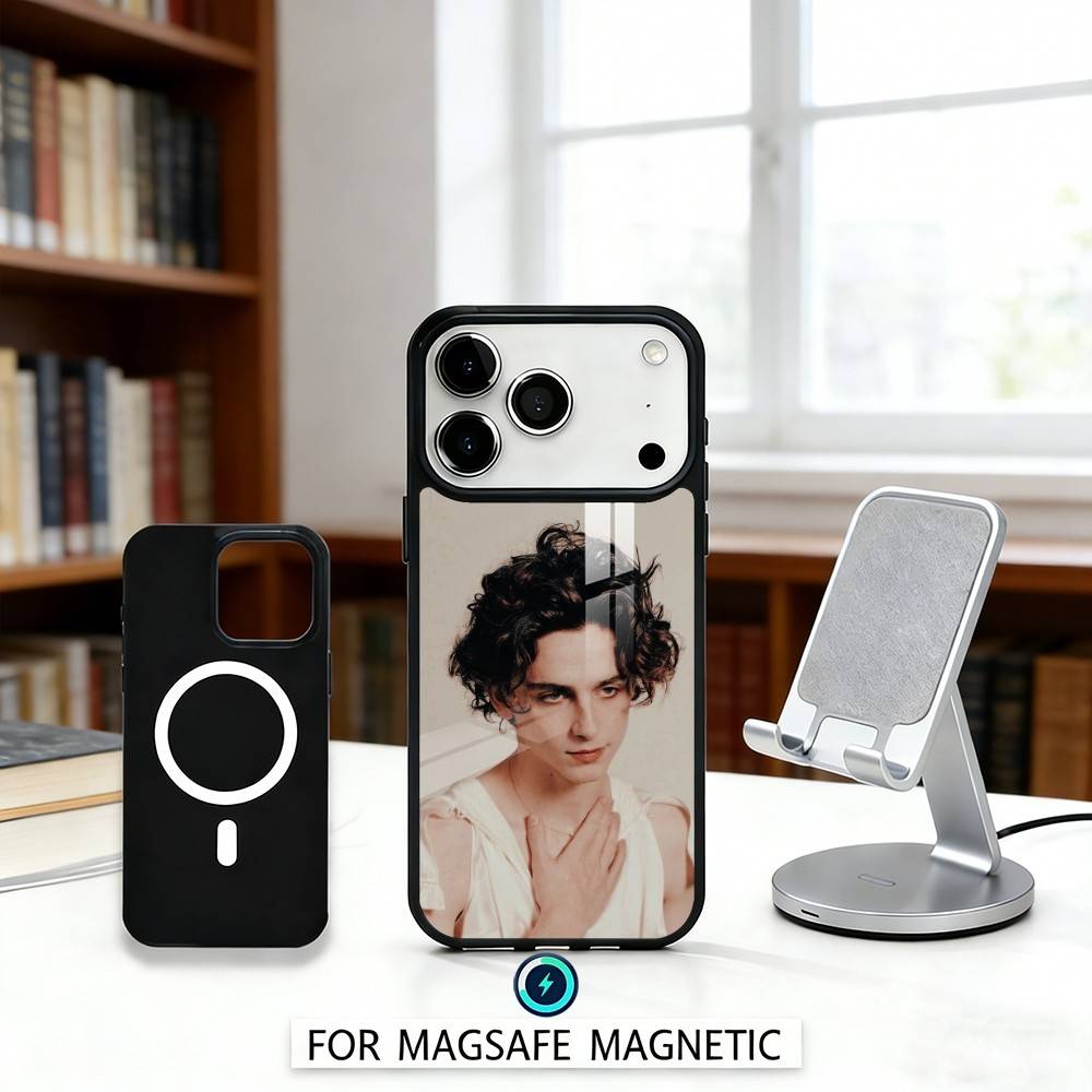 T-Timothee Chalamet American Actres Phone Case For iPhone17,16,15,14,13,12,Pro,Max,Magnetic For Magsafe Wireless Charging