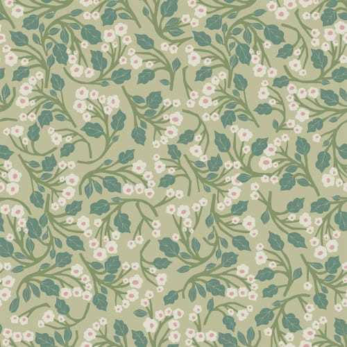 VEELIKE Wallpaper Stickers, Light Green Plant Pattern Botanical Wallpaper, Cutting Sheet, Stick-On Wallpaper for Fusuma Doors, Peel-Off Wallpaper, Sel