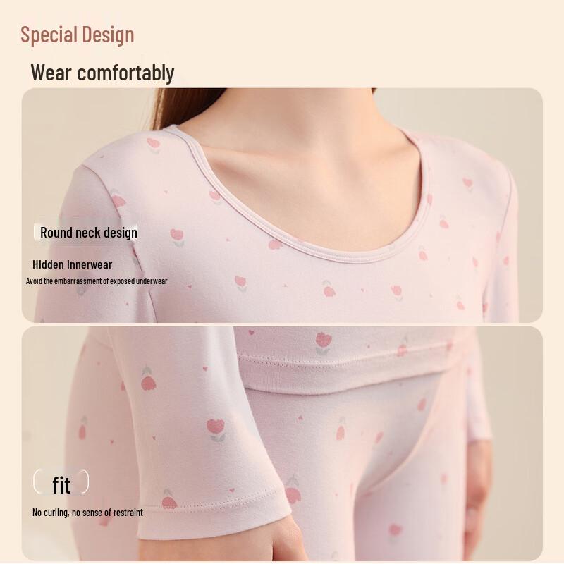 Damen Dünnes Baumwoll Thermounterwäsche Set