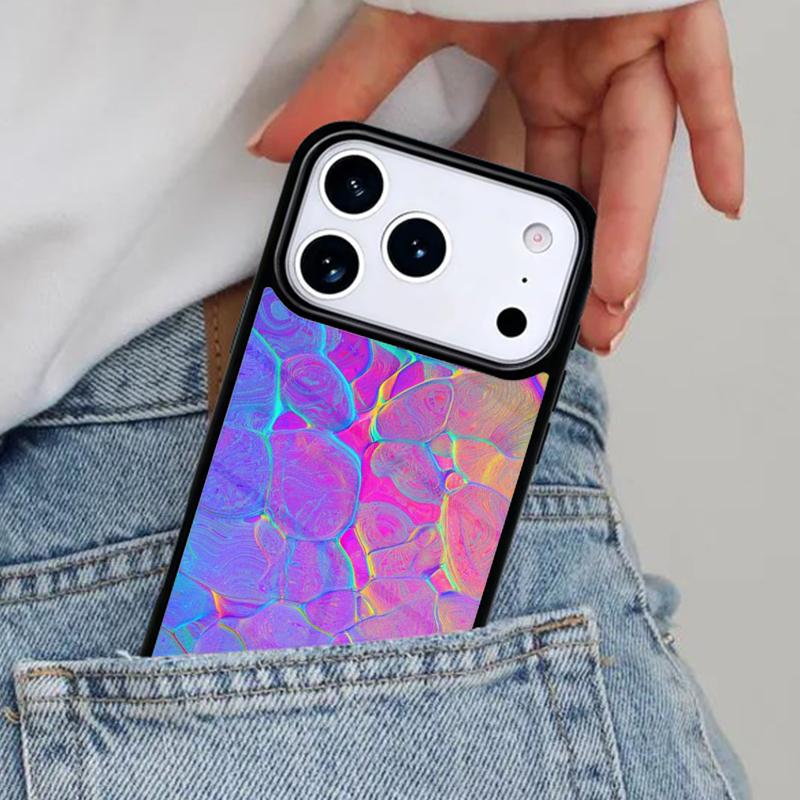 Holographic Iridescent Phone Case for iPhone 16e 15 14 13 12 17 Pro Max Plus Air 17pro Cover Coque